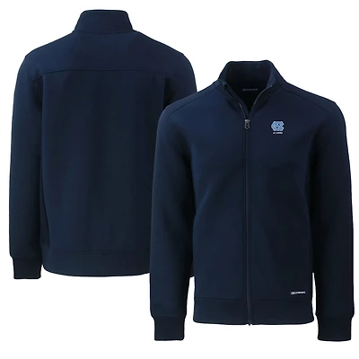 Men's Cutter & Buck  Navy North Carolina Tar Heels Alumni Logo Roam Eco Recycled Full-Zip Jacket