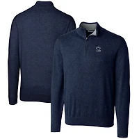 Men's Cutter & Buck  Navy Penn State Nittany Lions Alumni Logo Lakemont Tri-Blend Quarter-Zip Pullover Sweater