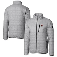 Men's Cutter & Buck  Gray Auburn Tigers  Rainier PrimaLoft Eco Insulated Full-Zip Puffer Vest