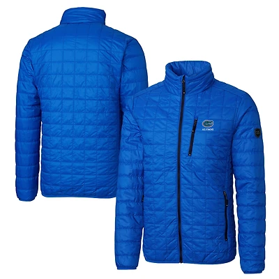 Men's Cutter & Buck  Royal Florida Gators Alumni Logo Rainier PrimaLoft Eco Insulated Full-Zip Puffer Vest