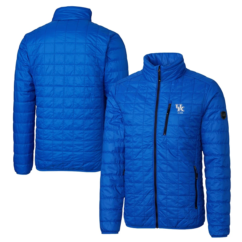 Men's Cutter & Buck  Royal Kentucky Wildcats Alumni Logo Rainier PrimaLoft Eco Insulated Full-Zip Puffer Vest