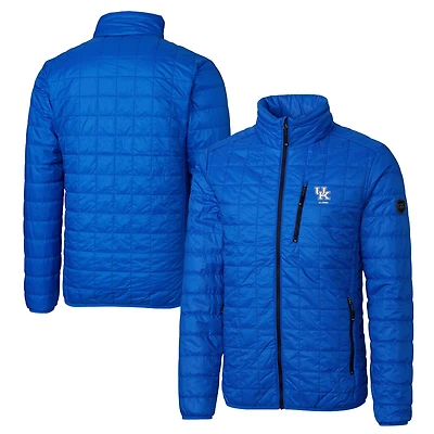 Men's Cutter & Buck  Royal Kentucky Wildcats Alumni Logo Rainier PrimaLoft Eco Insulated Full-Zip Puffer Vest