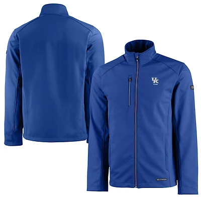 Men's Cutter & Buck  Royal Kentucky Wildcats Alumni Logo Evoke Eco Softshell Recycled Full-Zip Jacket