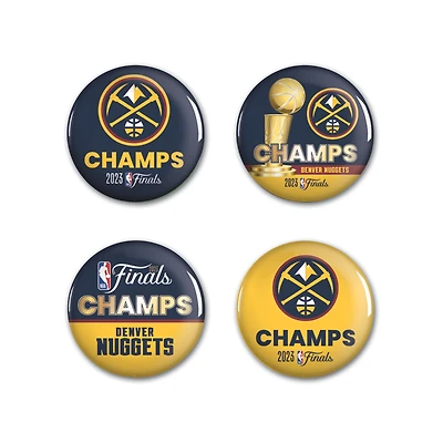 WinCraft Denver Nuggets 2023 NBA Finals Champions Four-Pack Buttons Set
