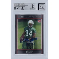 Darrelle Revis New York Jets Autographed 2007 Bowman Chrome #BC10 Beckett Fanatics Witnessed Authenticated 9/10 Rookie Card with "HOF '23" Inscription
