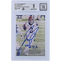Joe Burrow Cincinnati Bengals Autographed 2020 Panini Luminance #201 Beckett Fanatics Witnessed Authenticated 9/10 Rookie Card with "2020 #1 PICK" Inscription