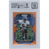 Azeez Ojulari New York Giants Autographed 2021 Panini Prizm Lazer #386 Beckett Fanatics Witnessed Authenticated 9/10 Rookie Card