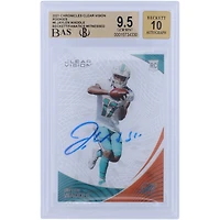 Jaylen Waddle Miami Dolphins Autographed 2021 Panini Clear Vision Rookies #CVR-6 Beckett Fanatics Witnessed Authenticated 9.5/10 Rookie Card
