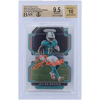 Jaylen Waddle Miami Dolphins Autographed 2021 Panini Prizm Orange Ink #338 Beckett Fanatics Witnessed Authenticated /10 Rookie Card