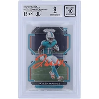Jaylen Waddle Miami Dolphins Autographed 2021 Panini Prizm Orange Ink #338 Beckett Fanatics Witnessed Authenticated 9/10 Rookie Card