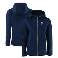 Women's Cutter & Buck  Navy Kansas City Royals City Connect Evoke Eco Softshell Recycled Full-Zip Jacket