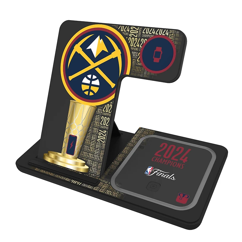 Keyscaper Denver Nuggets 2023 NBA Finals Champions 3-in-1 Charging Station