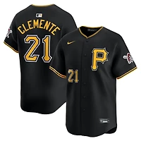 Men's Nike Roberto Clemente Black Pittsburgh Pirates Alternate Limited Jersey