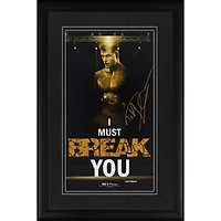 Dolph Lundgren Rocky IV Autographed Framed 10" x 18" "I Must Break You" Ivan Drago Movie Quote Vertical Panoramic Photograph