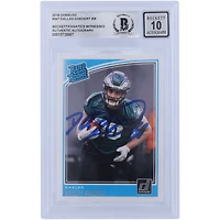 Dallas Goedert Philadelphia Eagles Autographed 2018 Panini Donruss Rated Rookie #347 Beckett Fanatics Witnessed Authenticated 10 Rookie Card