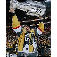 Shea Theodore Vegas Golden Knights Autographed 2023 Stanley Cup Champions 8" x 10" Raising Cup Photograph