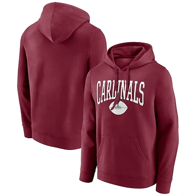 Men's Cardinal Arizona Cardinals Gridiron Classics Campus Standard Pullover Hoodie