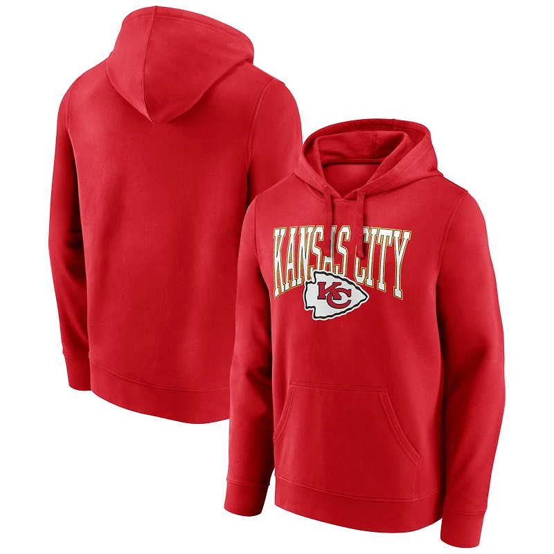 Men's Red Kansas City Chiefs Gridiron Classics Campus Standard Pullover Hoodie