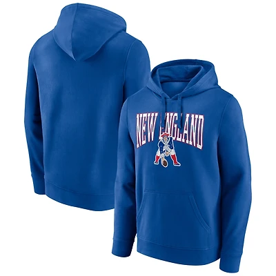 Men's Royal New England Patriots Gridiron Classics Campus Standard Pullover Hoodie