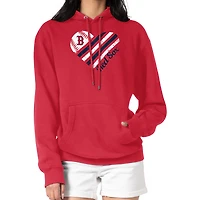 Women's G-III 4Her by Carl Banks  Red Boston Red Sox Heart Fleece Pullover Hoodie