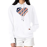 Women's G-III 4Her by Carl Banks  White Houston Astros Heart Fleece Pullover Hoodie