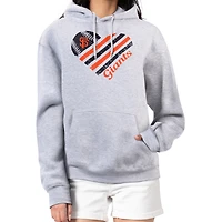 Women's G-III 4Her by Carl Banks  Heather Gray San Francisco Giants Heart Fleece Pullover Hoodie