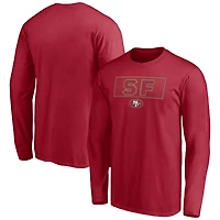 Men's Scarlet San Francisco 49ers Squad Throwbacks Long Sleeve T-Shirt