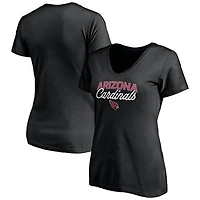Women's Black Arizona Cardinals Depth Chart V-Neck T-Shirt