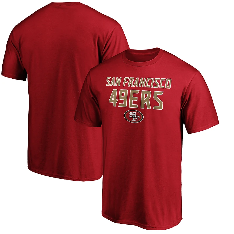 Men's Scarlet San Francisco 49ers Game Day Stack T-Shirt