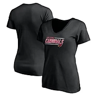 Women's Black Arizona Cardinals Mascot In Bounds V-Neck T-Shirt