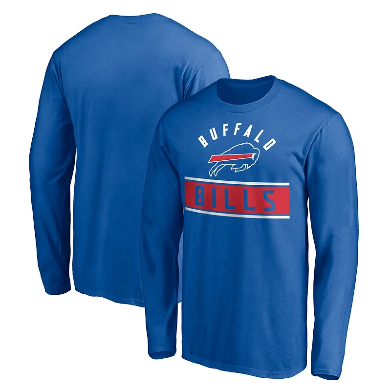 Men's Royal Buffalo Bills Team Arch Knockout Long Sleeve T-Shirt