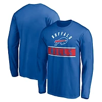 Men's Royal Buffalo Bills Team Arch Knockout Long Sleeve T-Shirt