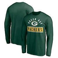 Men's Green Green Bay Packers Team Arch Knockout Long Sleeve T-Shirt