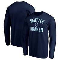 Men's Deep Sea Blue Seattle Kraken Victory Arch Long Sleeve T-Shirt