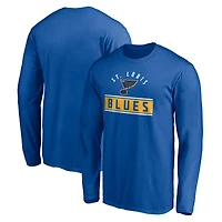 Men's Blue St. Louis Blues Team Arch Knockout Long Sleeve T-Shirt