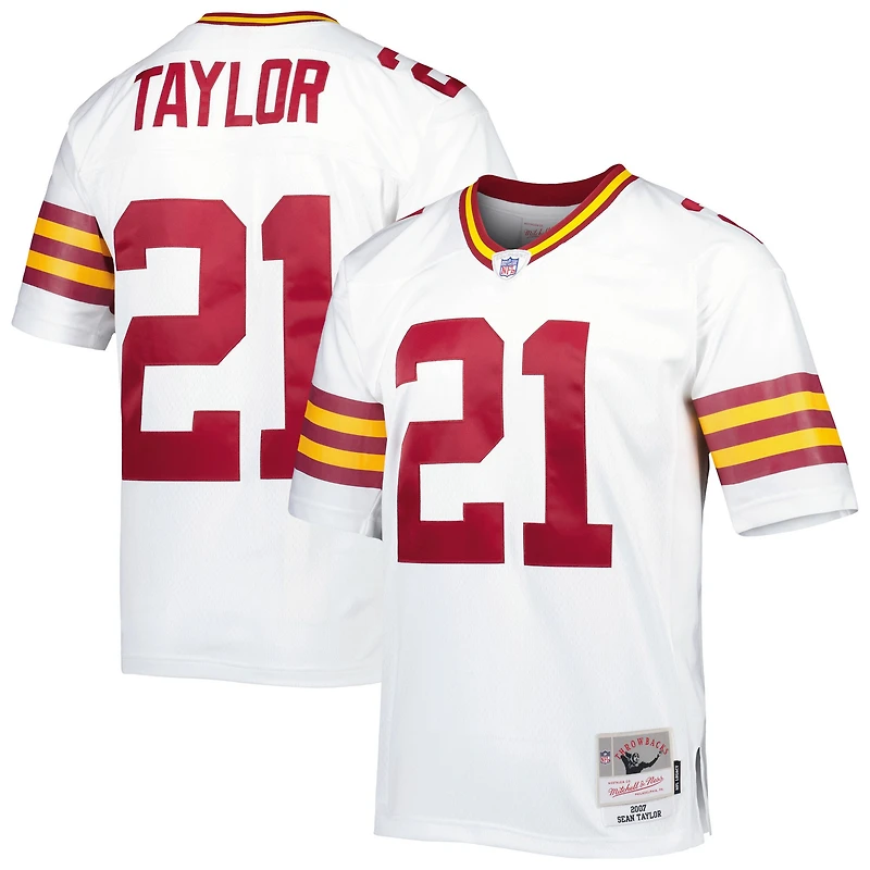 Men's Mitchell & Ness Sean Taylor White Washington Commanders Big Tall 2007 Legacy Retired Player Jersey