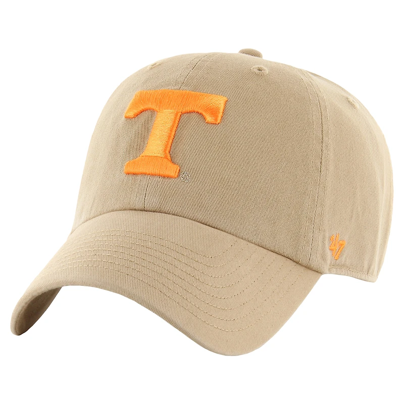 Men's '47 Khaki Tennessee Volunteers Clean Up Adjustable Hat
