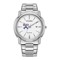 Men's Citizen Watch Silver Pennsylvania Quakers Eco-Drive Dial Stainless Steel Watch