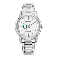 Women's Citizen Watch Silver Oregon Ducks Eco-Drive White Dial Stainless Steel Watch