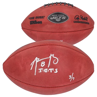 Limited Edition of 8: Aaron Rodgers New York Jets Autographed Wilson Football with Inscription