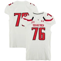 Texas Tech Red Raiders Team-Issued #76 White Jersey from the NCAA Football Season