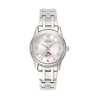 Women's Bulova  Silver St. Mary's Cardinals Silver-Tone Dial Stainless Steel Quartz Watch