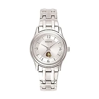Women's Bulova  Silver Southwest Minnesota State Mustangs Silver-Tone Dial Stainless Steel Quartz Watch