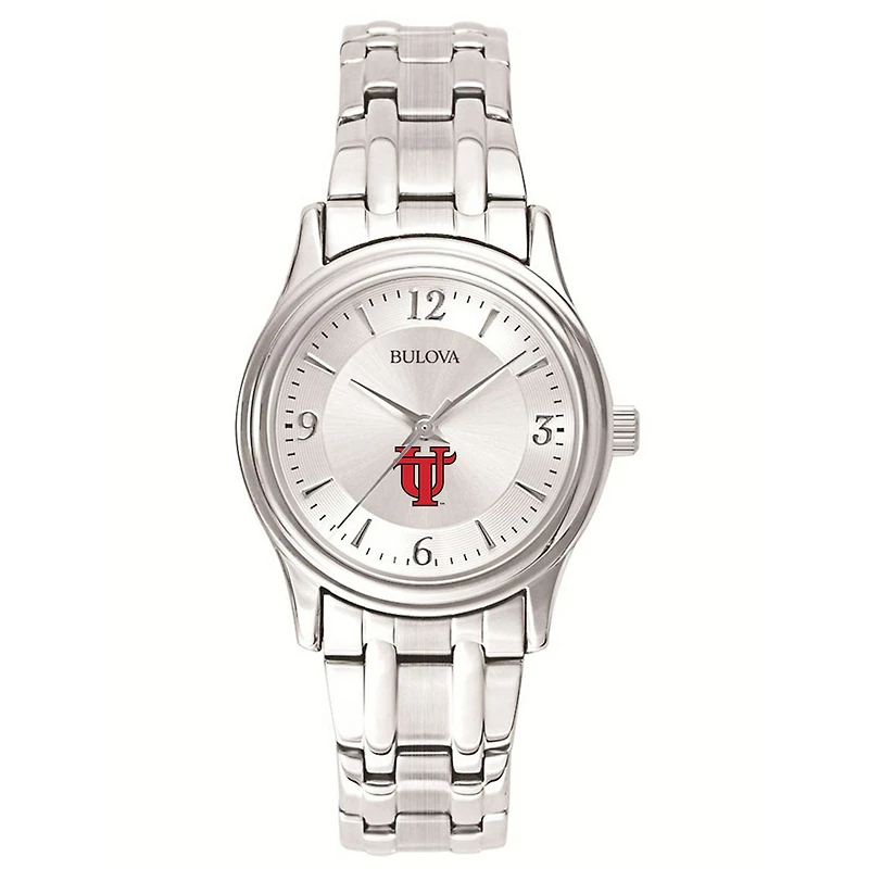 Women's Bulova Silver Tampa Spartans Silver-Tone Dial Stainless Steel Quartz Watch