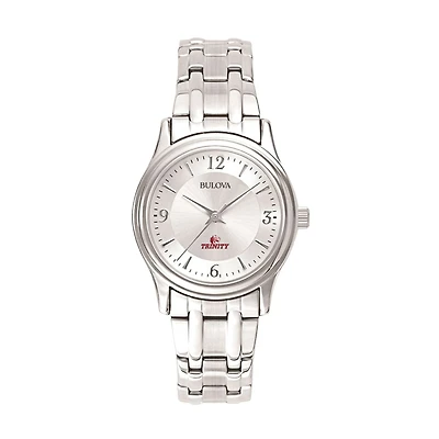 Women's Bulova Silver Trinity Tigers Silver-Tone Dial Stainless Steel Quartz Watch