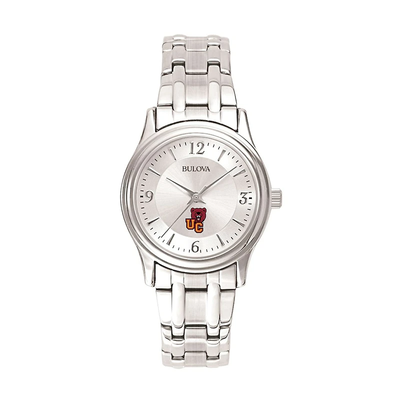 Women's Bulova Silver Ursinus Bears Silver-Tone Dial Stainless Steel Quartz Watch