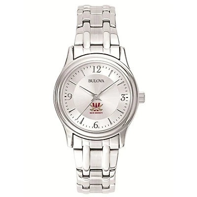 Women's Bulova Silver Walsh Cavaliers Silver-Tone Dial Stainless Steel Quartz Watch