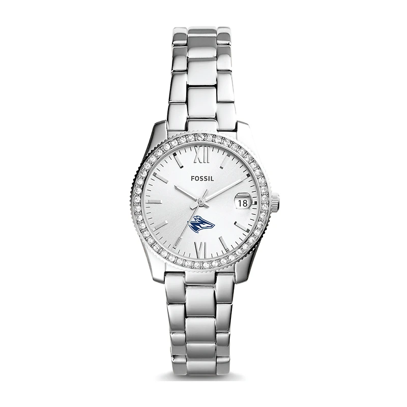 Women's Fossil Silver Nebraska-Kearney Lopers Scarlette Mini Three-Hand Date Watch