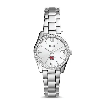 Women's Fossil  Silver Nicholls State Colonels Scarlette Mini Three-Hand Date Watch