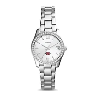 Women's Fossil  Silver Nicholls State Colonels Scarlette Mini Three-Hand Date Watch